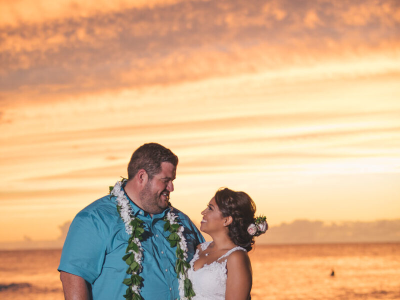 Turtle Bay Resort wedding portrait oceanview